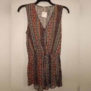 Boho Patterned Romper Cute Spring and Summer Outfit